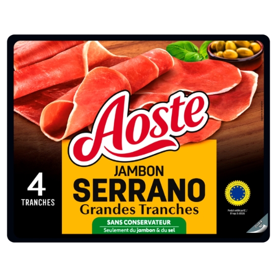 Jambon Cru Serrano Grandes Tranches AOSTE