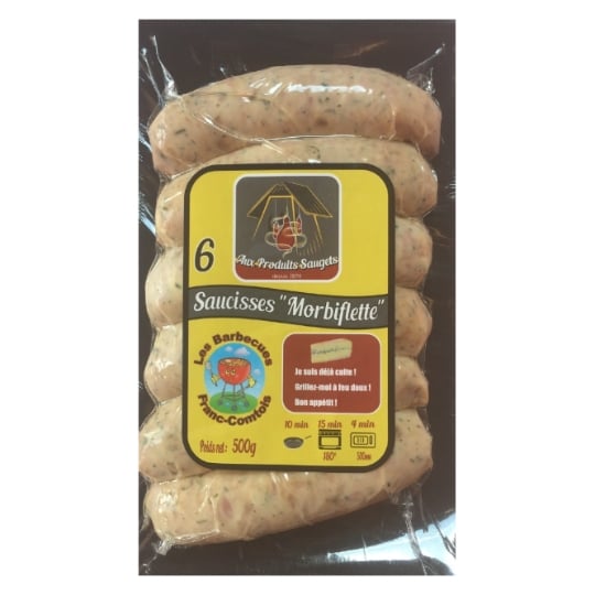 Saucisses Morbiflettes x6 AUX PRODUITS SAUGETS