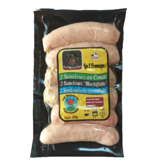 Saucisse au Comté, Morbiflette et à la cancoillotte AUX PRODUITS SAUGETS