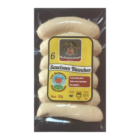Saucisse Blanches aux Produits Saugets AUX PRODUITS SAUGETS