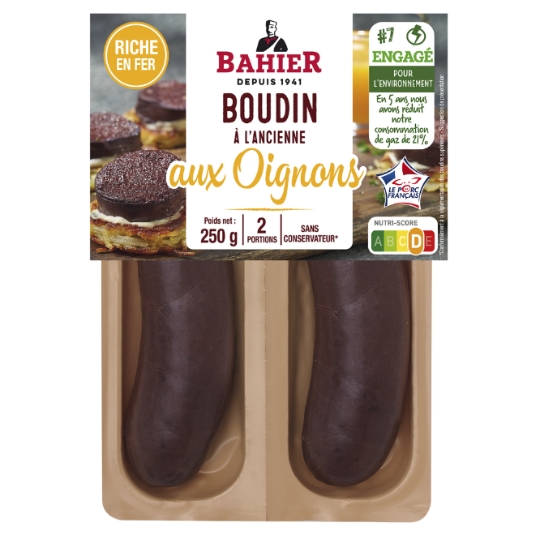 Boudin aux oignons finement hachés BAHIER