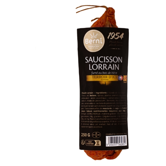 Saucisson Lorrain Fumé au Bois de Hêtre BERNI