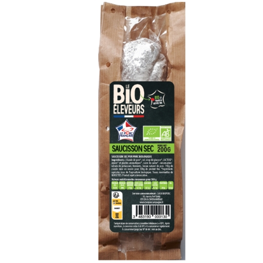 Saucisson Sec Nature Bio BONJOUR CAMPAGNE