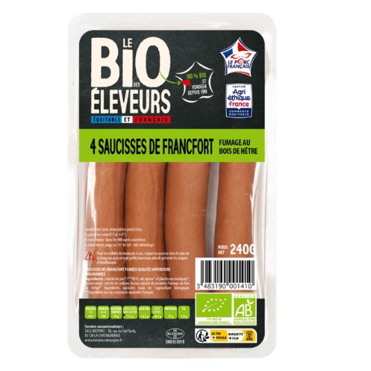 Saucisses bio Francfort BONJOUR CAMPAGNE