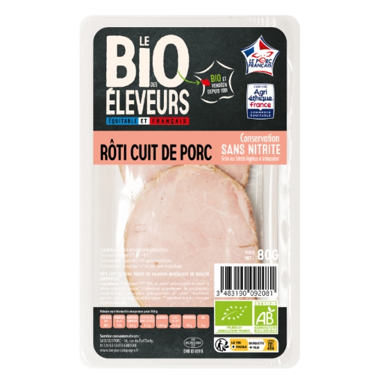 Filet de porc cuit sans nitrite Bio BONJOUR CAMPAGNE
