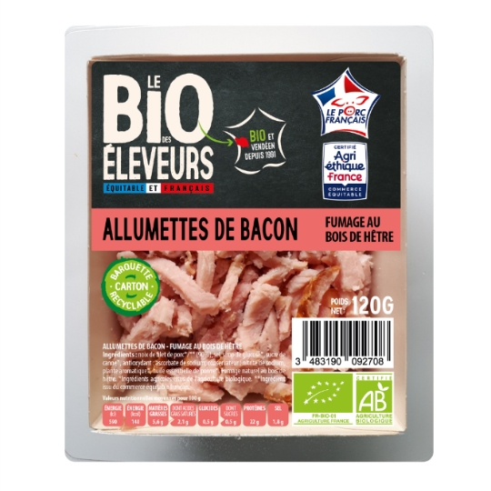 Allumettes de bacon bio BONJOUR CAMPAGNE