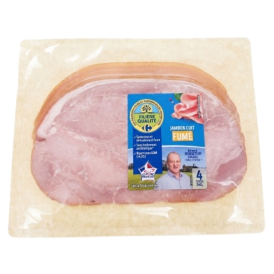 Jambon Cuit Fumé CARREFOUR LE MARCHE