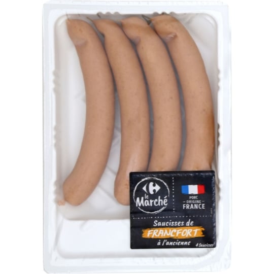 Saucisses de Francfort à l'ancienne CARREFOUR LE MARCHE