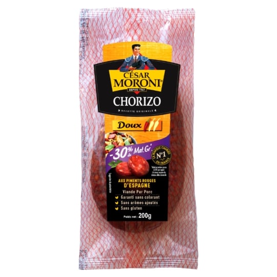 Chorizo Doux -30% de matières grasses CESAR MORONI