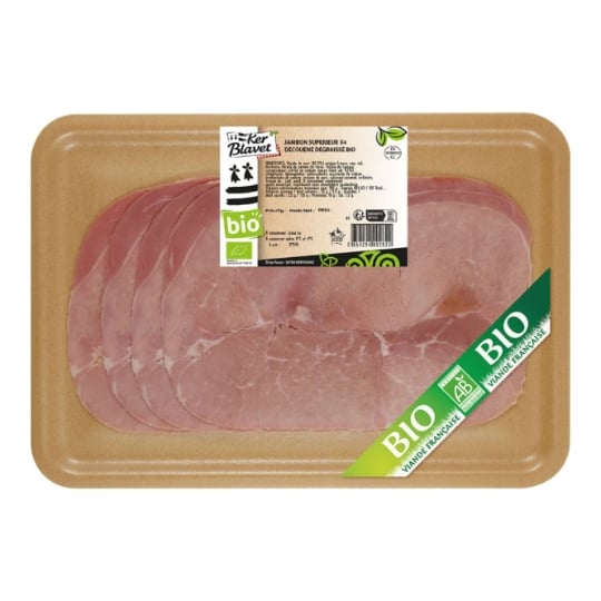 Jambon Cuit Supérieur Découenné Dégraissé Bio CHARCUTERIE BLAVET