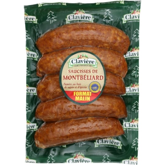 Saucisses de Montbéliard Fumées CLAVIERE