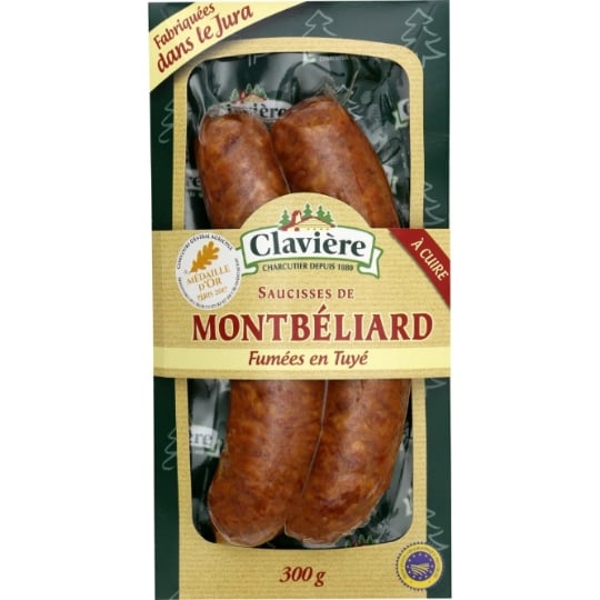 Saucisses de Montbéliard fumées CLAVIERE