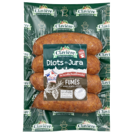 Saucisses Diots du Jura fumés CLAVIERE