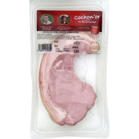 Porc côtes cuites COCHON'OR
