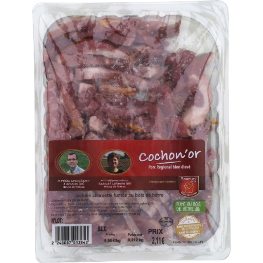 Echine allumette fumée COCHON'OR