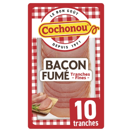 Bacon Pur Porc Tranches Fines COCHONOU