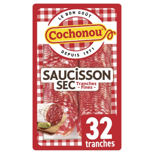 Saucisson Sec tranché COCHONOU