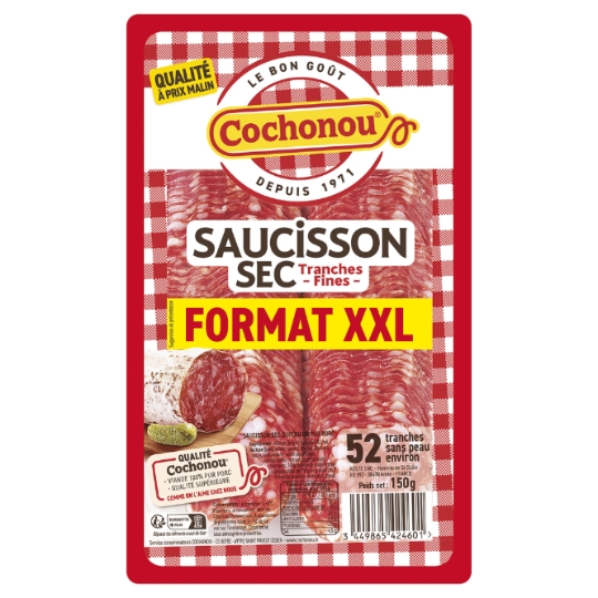Saucisson Sec tranché COCHONOU