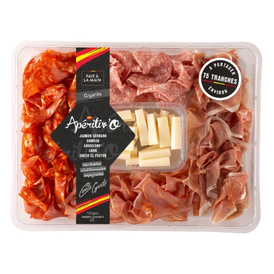 Plateau de charcuterie en chiffonnade Giganta CORTE DEL GUSTO