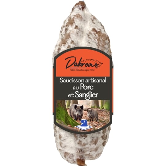 Saucisson Sec Sanglier Pur Porc DEBROAS