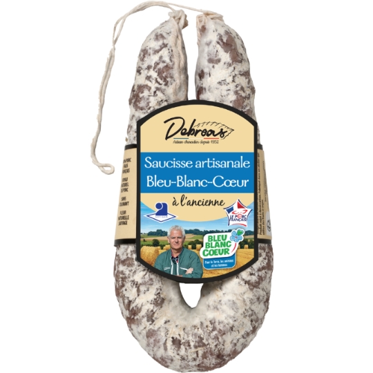 Saucisse Artisanale Bleu Blanc Coeur à l'Ancienne DEBROAS