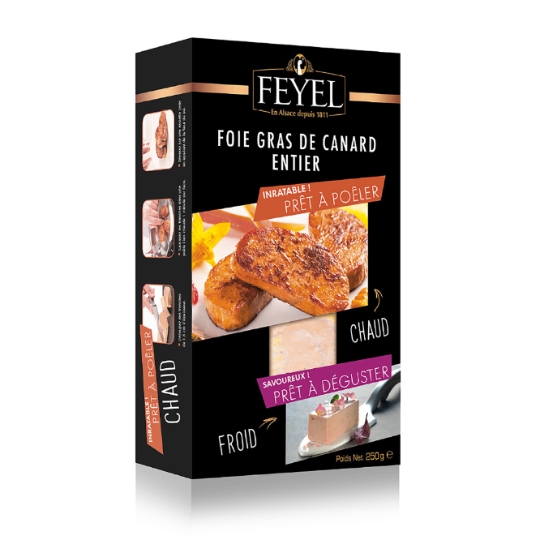 Foie Gras de Canard entier Prêt à Poêler Ou à Déguster FEYEL