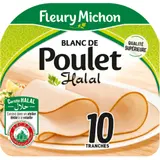 Blanc de poulet tranches fines halal FLEURY MICHON