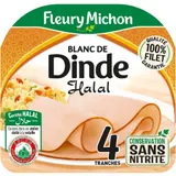 Blanc de dinde halal conservation sans nitrite FLEURY MICHON