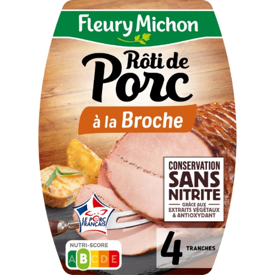 Rôti de porc à la broche conservation sans nitrite FLEURY MICHON
