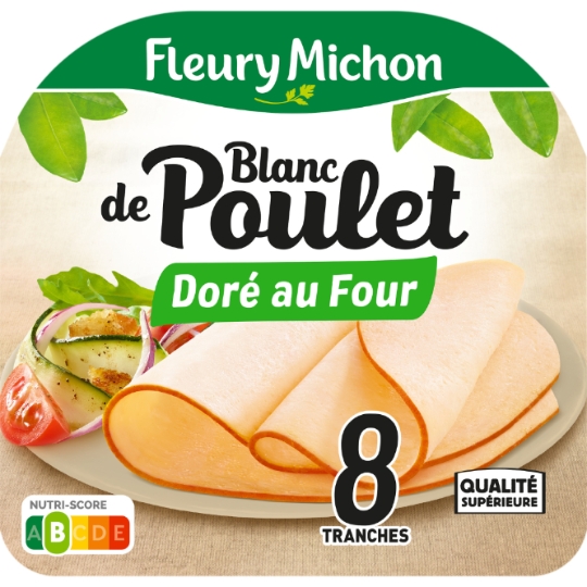 Blanc de poulet Tranché Fin Doré au Four FLEURY MICHON
