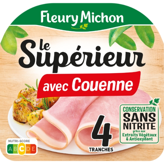 Jambon Le Supérieur réduit en sel avec couenne FLEURY MICHON