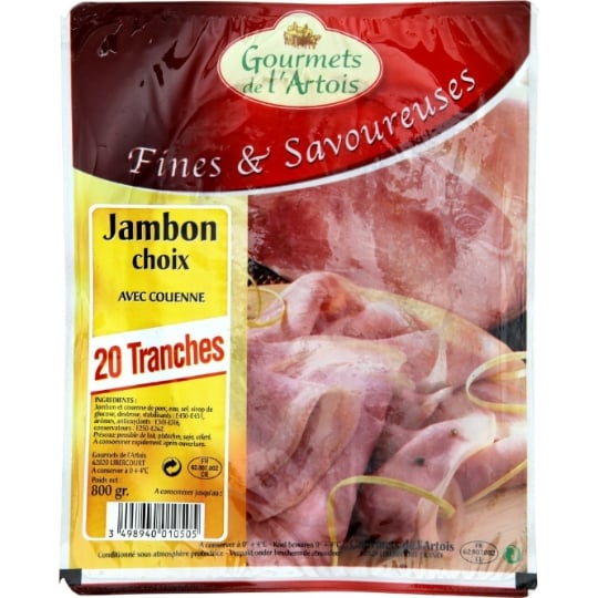 Jambon Choix Avec Couenne GOURMETS DE L'ARTOIS