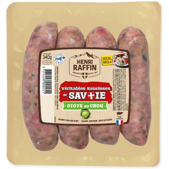 Saucisses Diots de Savoie choux HENRI RAFFIN