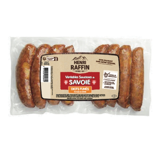 Saucisses Diots, fumé à l'ancienne HENRI RAFFIN