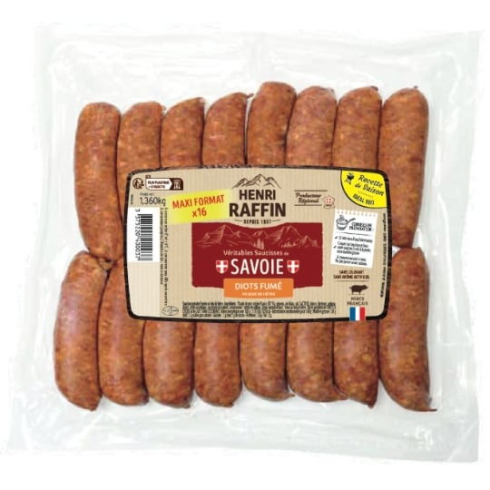 Saucisse Diots de Savoie fumés HENRI RAFFIN