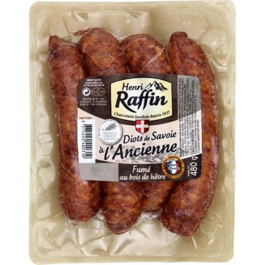 Saucisses Diots de Savoie fumés HENRI RAFFIN