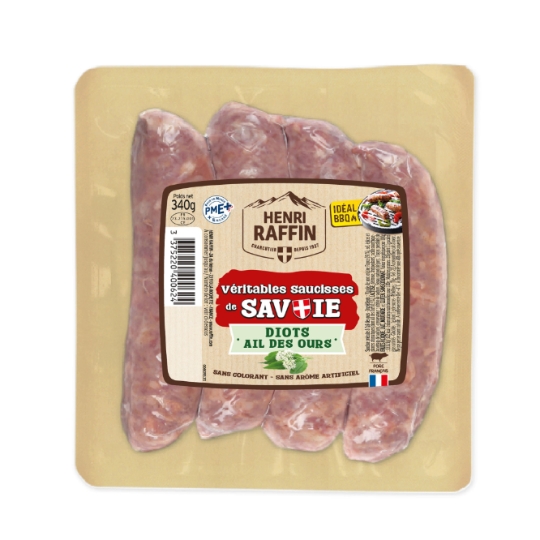 Saucisses Diots à Griller Ail des Ours HENRI RAFFIN