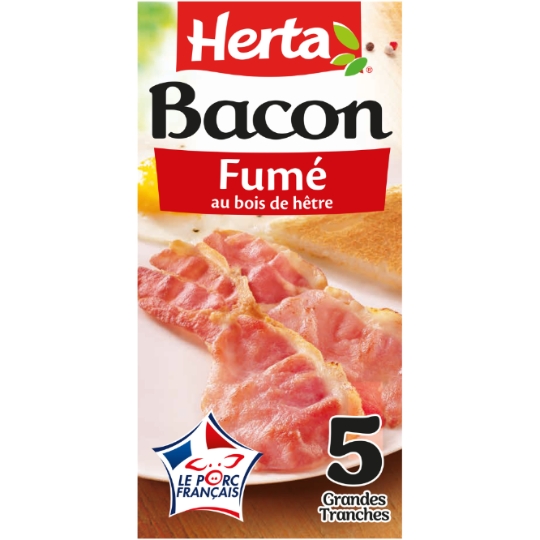 Bacon Fumé Grandes Tranches HERTA