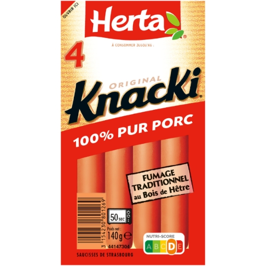 Knacki Saucisses 100% Pur Porc HERTA