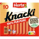 Knacki Saucisses Sans Nitrite 100% Pur Porc HERTA