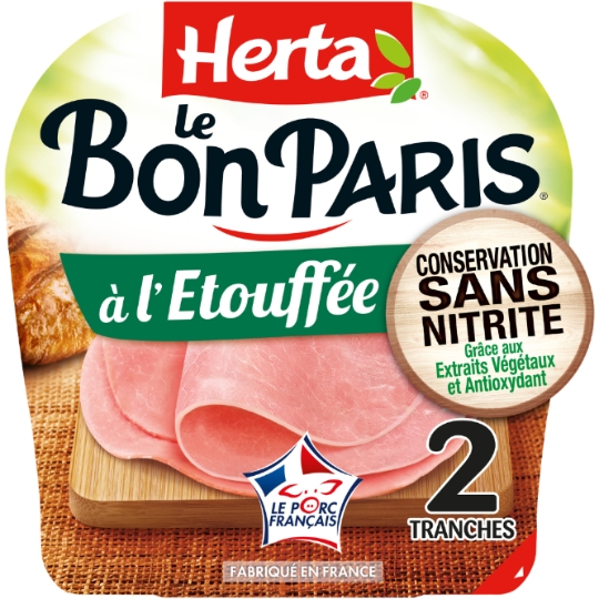 Jambon A L'Etouffée Sans Nitrite - Le Bon Paris HERTA
