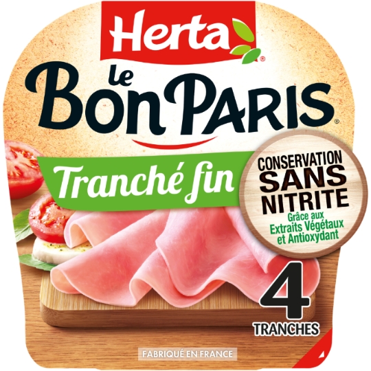 Jambon Tranché Fin Sans Nitrite - Le Bon Paris HERTA