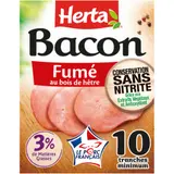 Bacon Fumé Sans Nitrite En Tranches HERTA