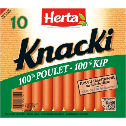 Knacki Saucisses 100% Poulet HERTA
