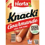 Knacki Gourmande - Saucisses Sans Nitrite 100% pur porc HERTA