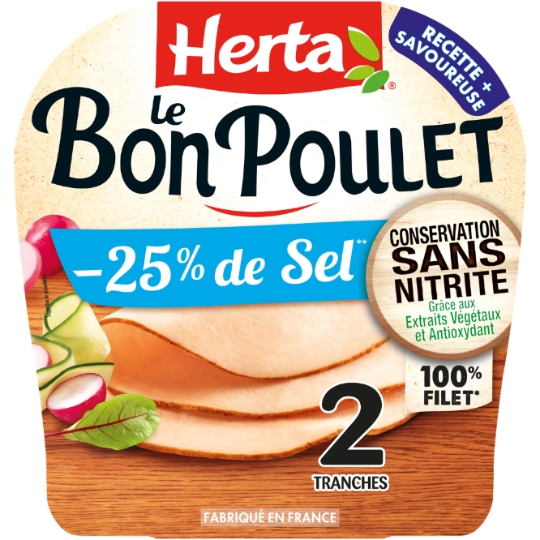 Blanc de Poulet Sel Réduit sans Nitrite - Le Bon Poulet HERTA