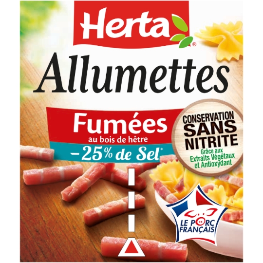 Allumettes Fumées Sans Nitrite et Réduit en Sel HERTA