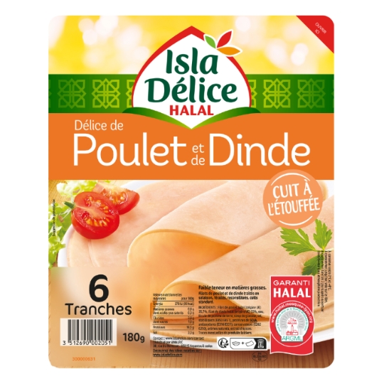Jambon halal de poulet ISLA DELICE