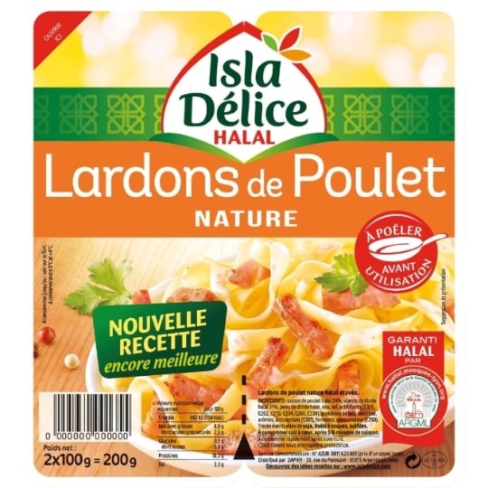 Lardons de Poulet Nature Halal ISLA DELICE