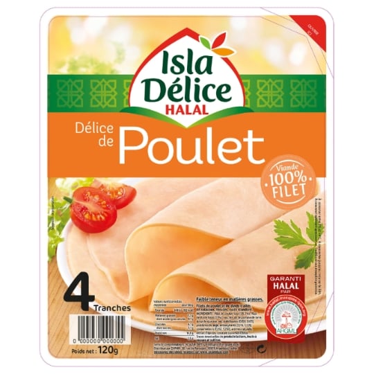 Blanc de Poulet 100% Filet Halal ISLA DELICE